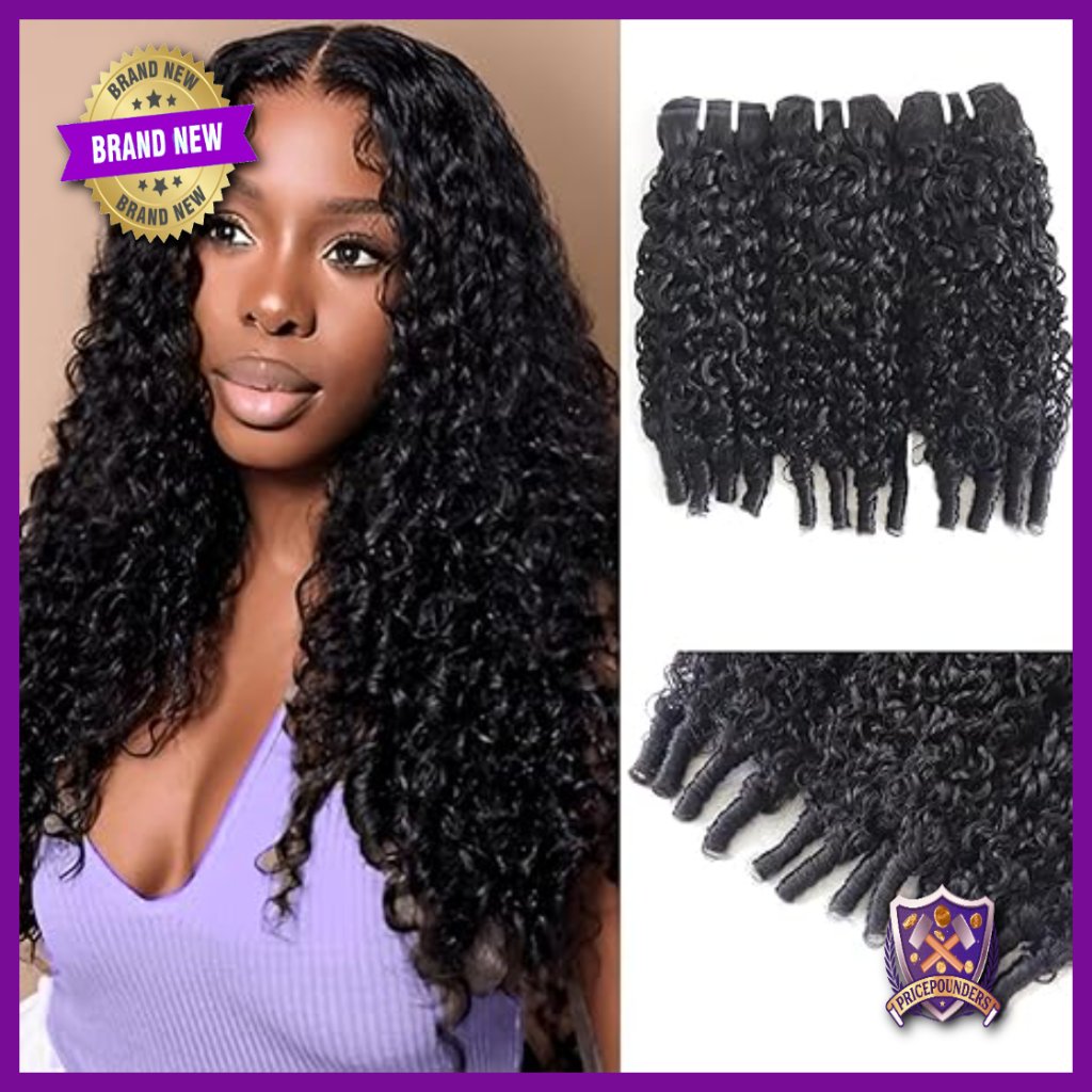 Human Hair Extensions 16 Inch Water Wave Virgin Remy Bundles Quick Weave